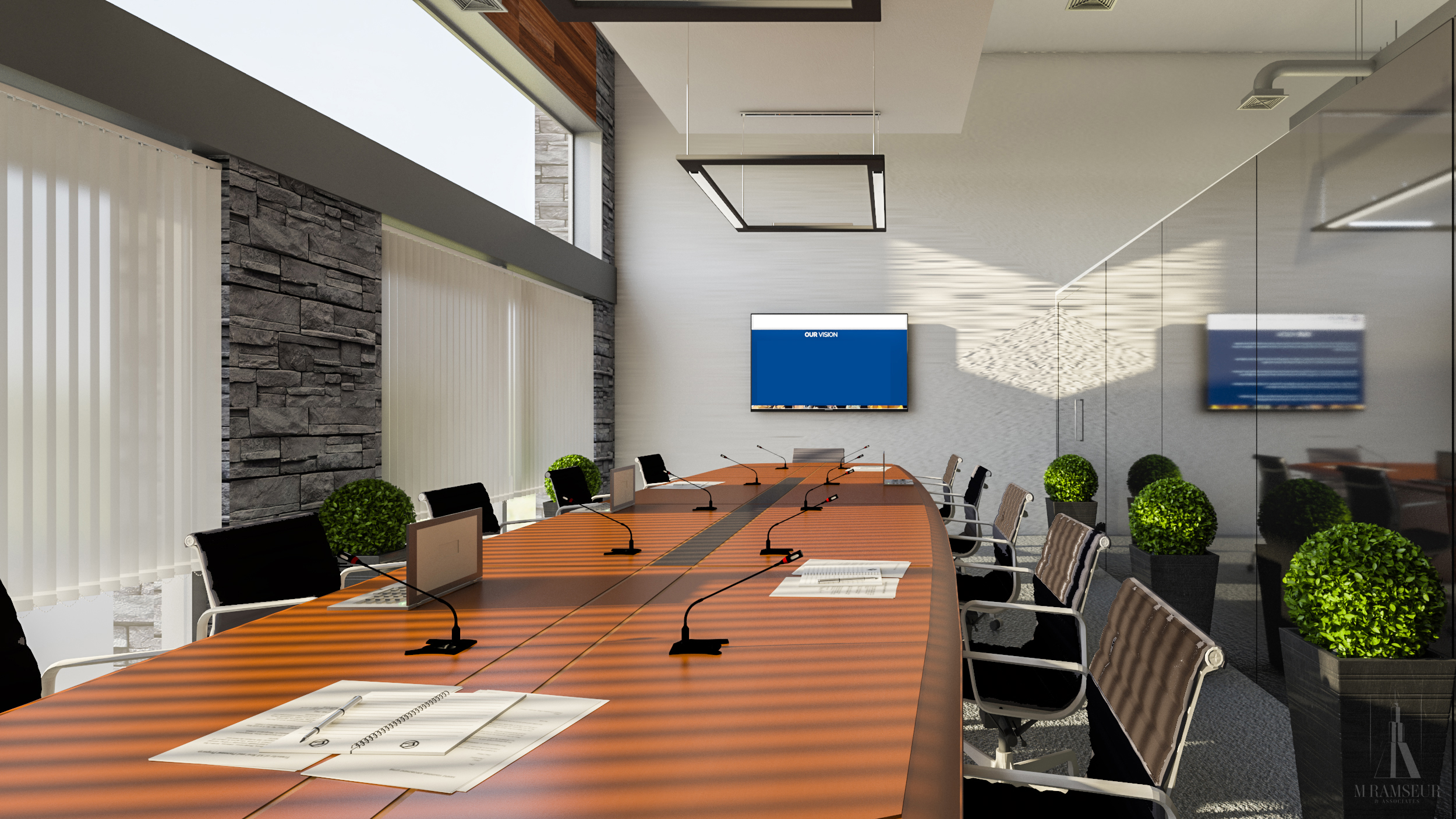 SCHEMATIC DESIGN LAW OFFICE CONCEPT CONFERENCE ROOM 1 RENDERING