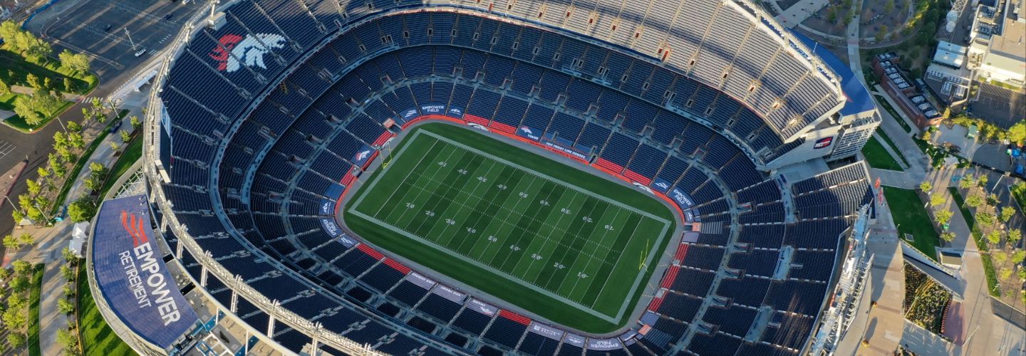: Broncos Sports Authority Field at Mile High Stadium Framed  Panoramic : Sports & Outdoors